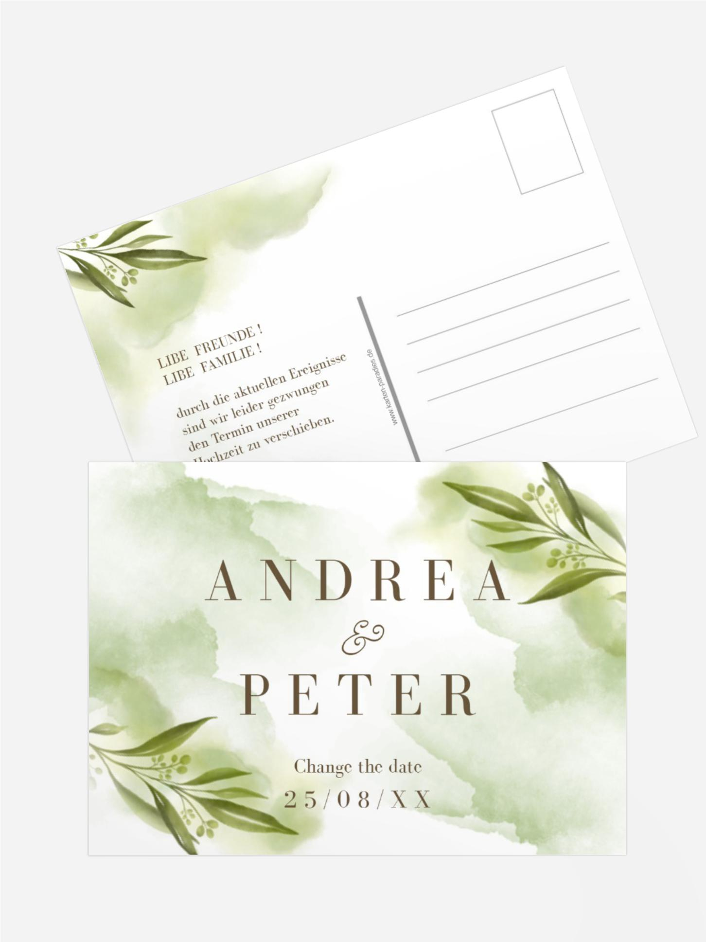 Change The Date Karte Floraler Traum