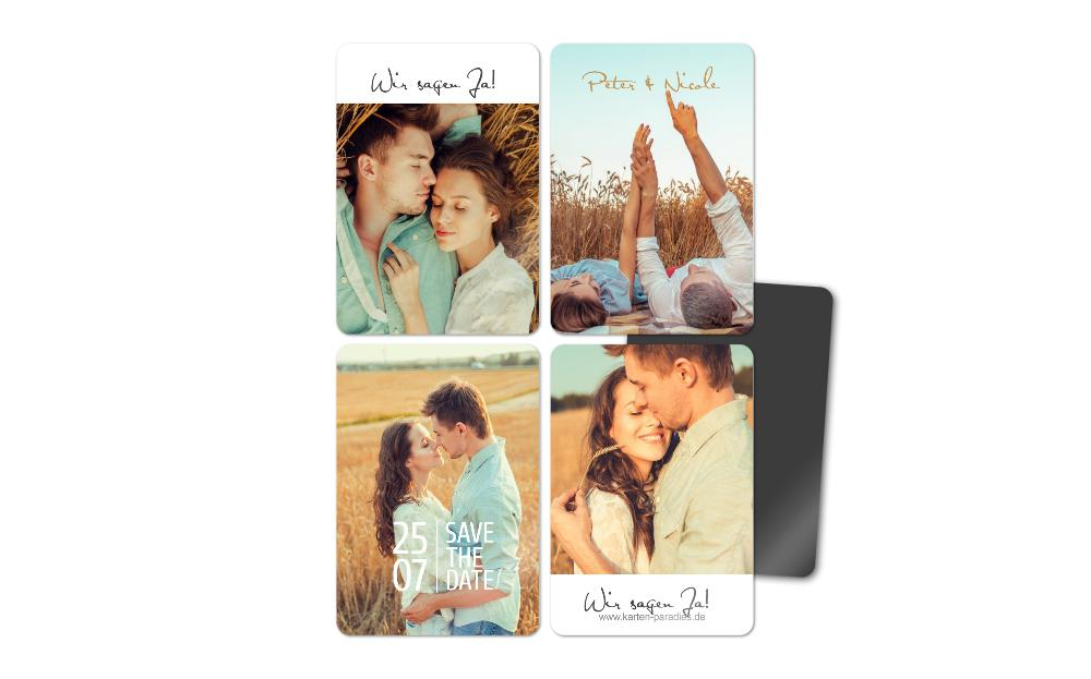 Fotomagnete zur Hochzeit Kornfeldliebe