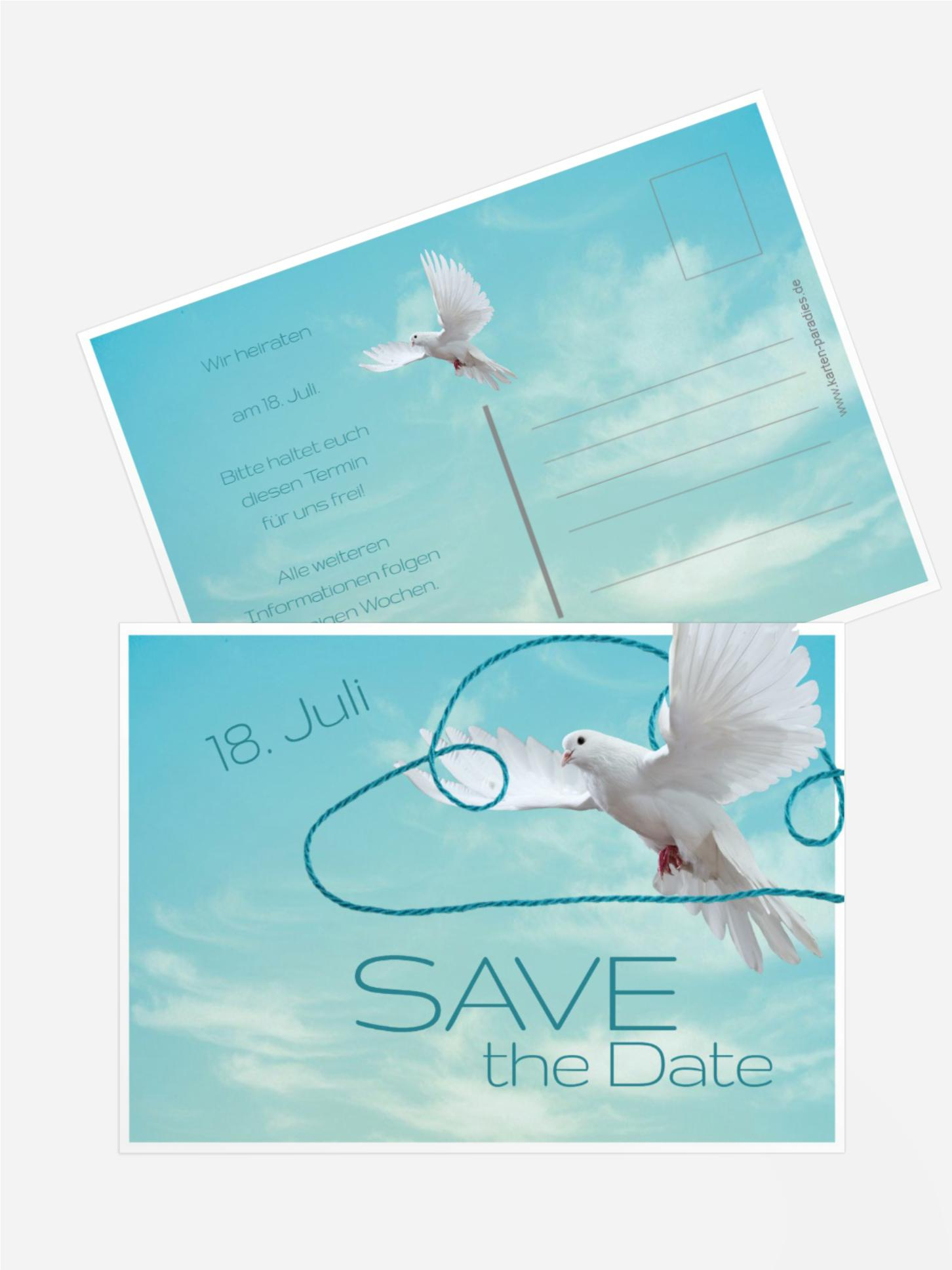 Save the Date Auf Wolke sieben