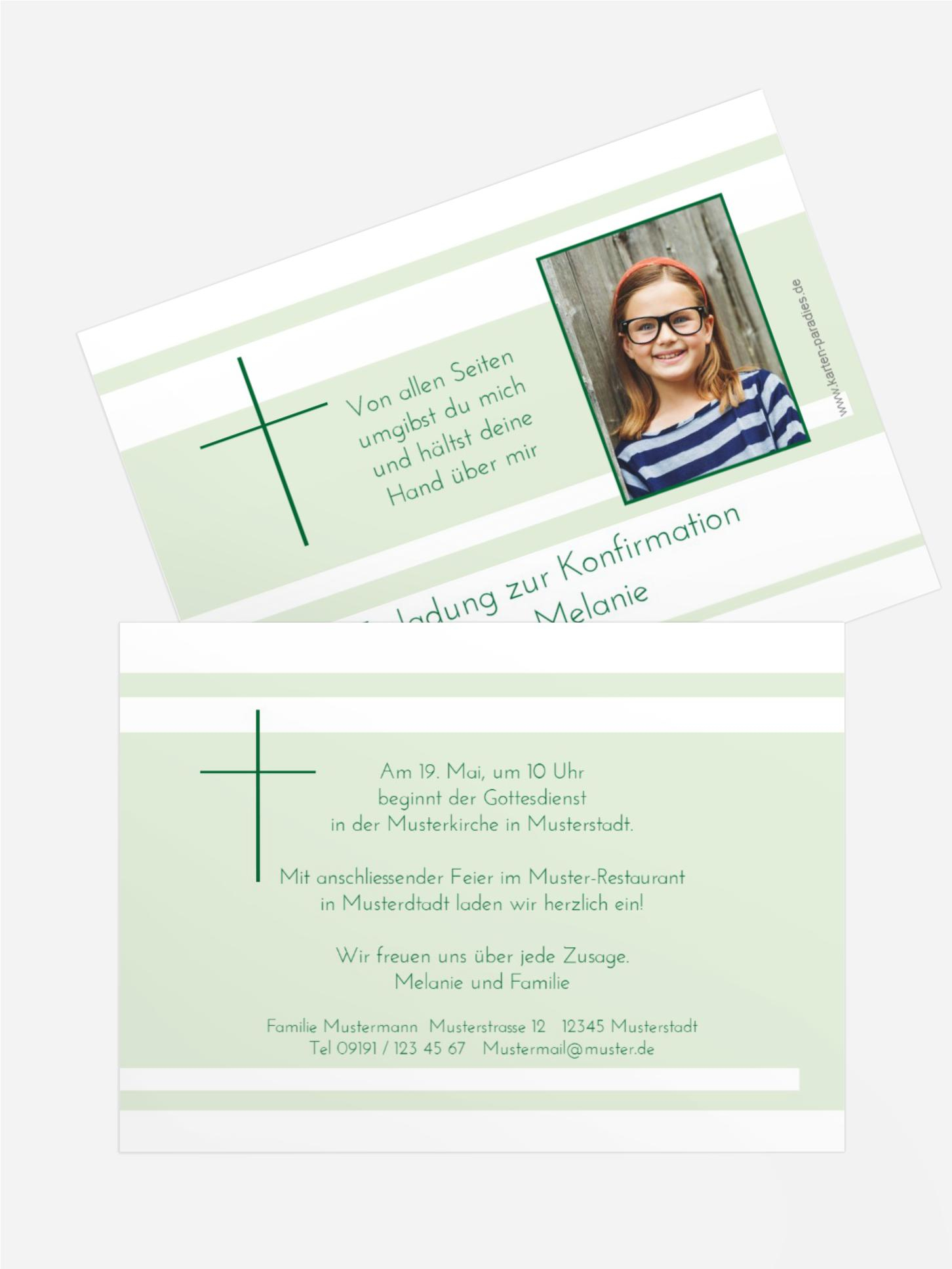 Einladungskarte Konfirmation Kreuz Einladungskarte Konfirmation Kreuz