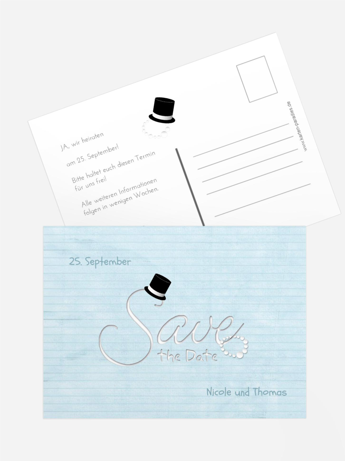 Save the Date Kette Zylinder