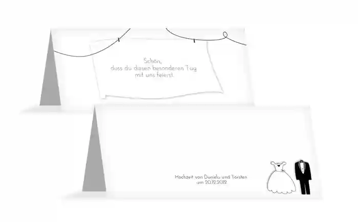 Tischkarte dress_and_suit