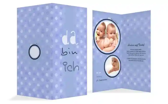 Baby Dankeskarte da bin ich