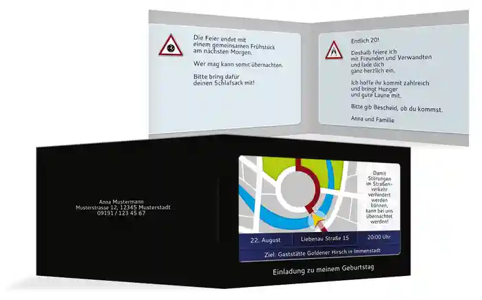 Geburtstagskarte Richtungswechsel