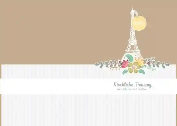 Kirchenheft Umschlag zur Hochzeit Paris