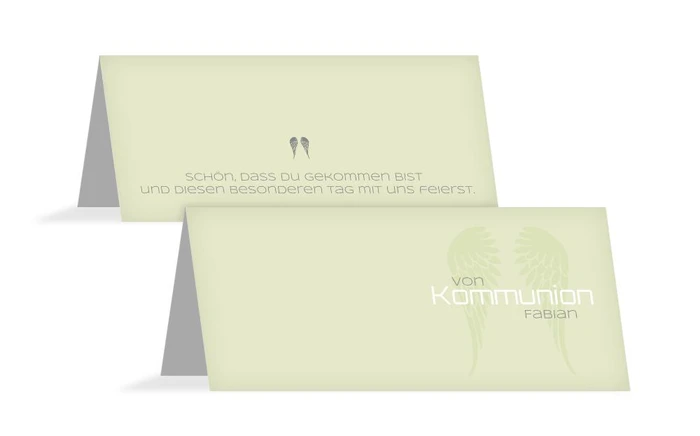 Tischkarte Kommunion Schutzengel