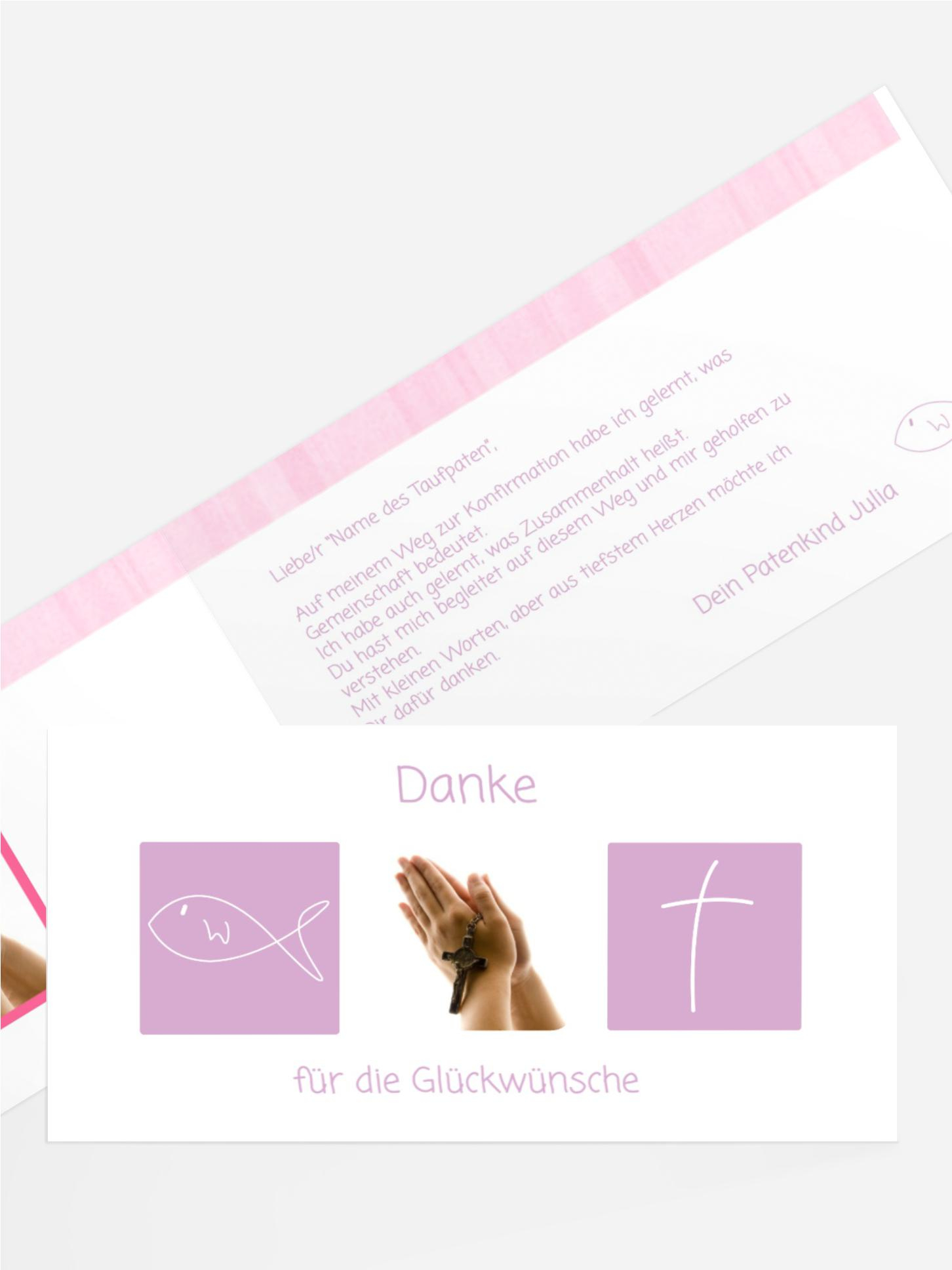 Dankeskarte Konfirmation_White