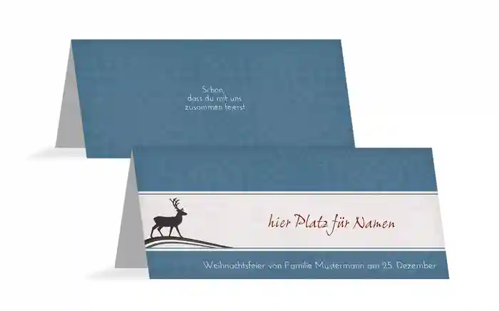Weihnachtstischkarte classic Elch