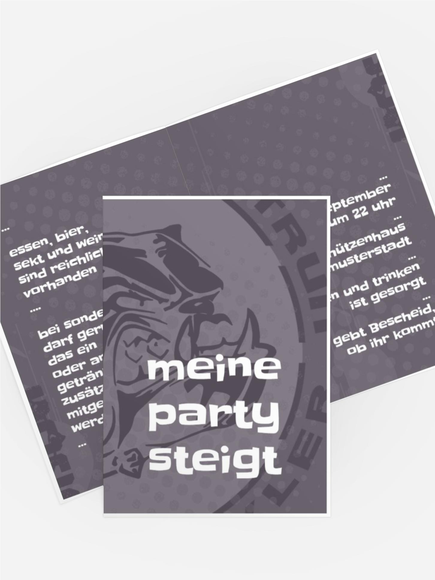 Einladungskarte Dog Einladungskarte Dog