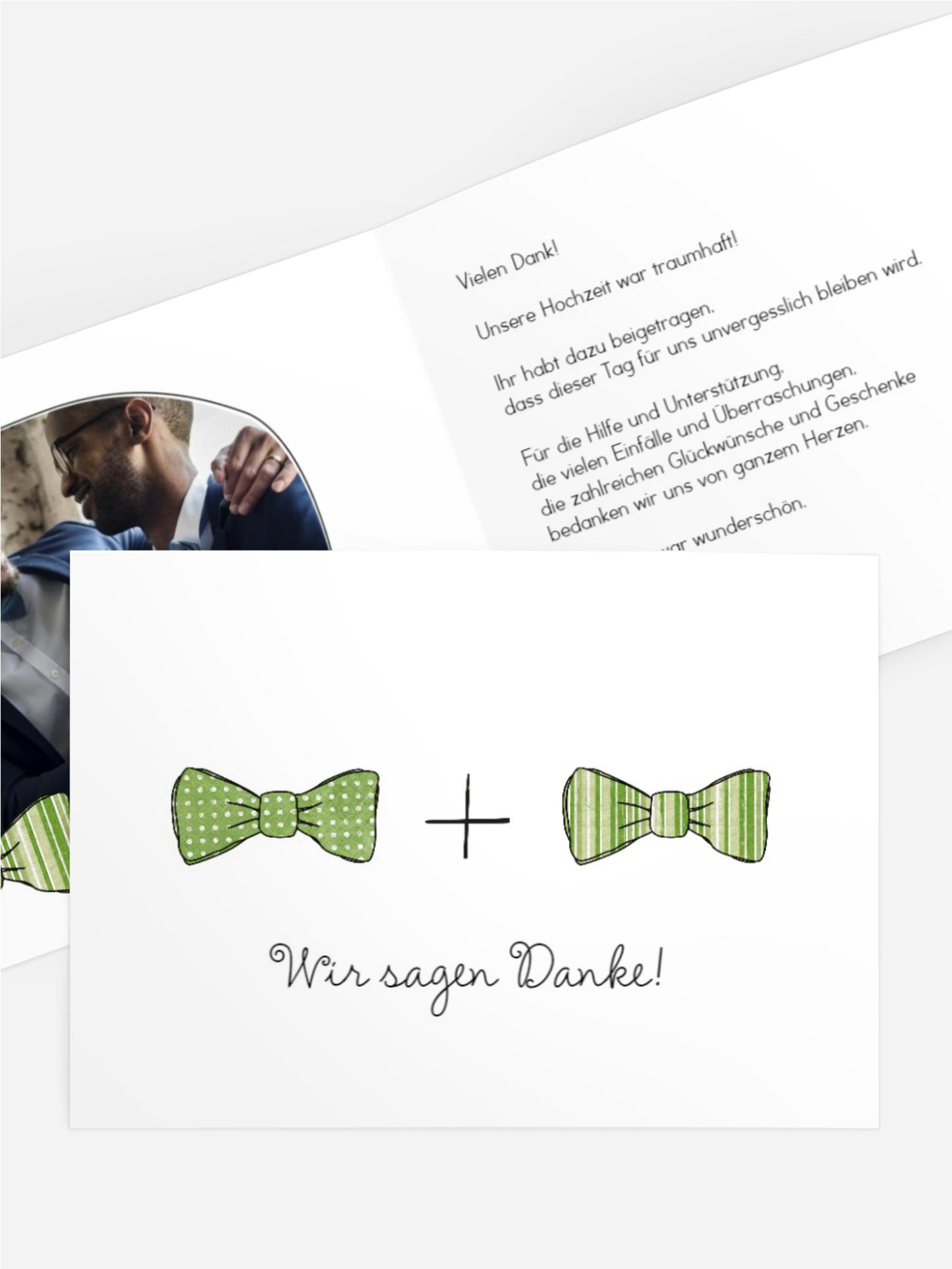 Hochzeit Danksagung Fliegen