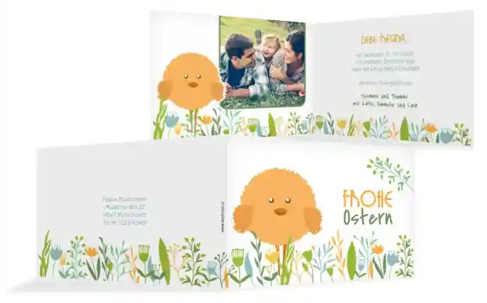 Osterkarte Frühlingswiese