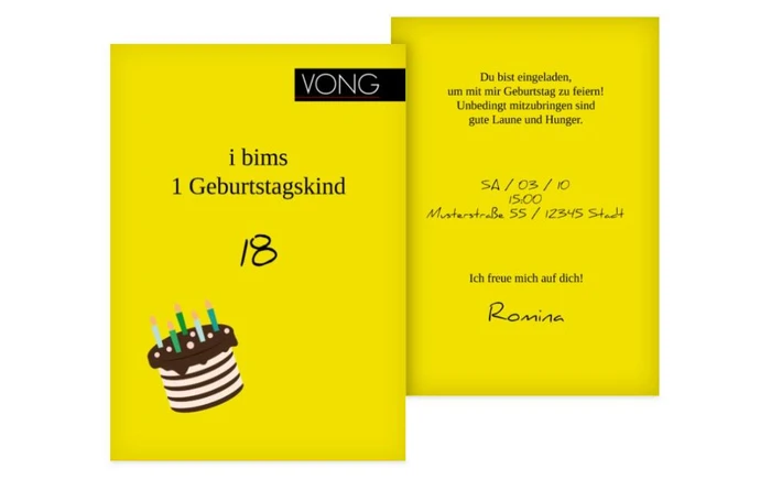 Einladung zum 18. I bims Einladung zum 18. I bims