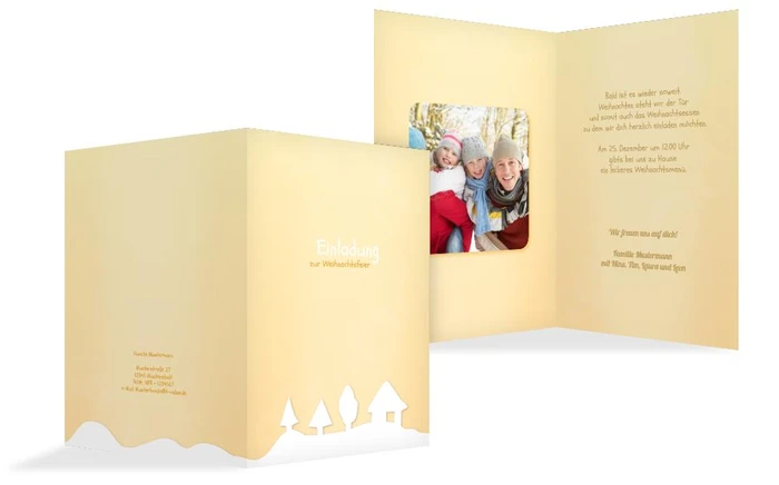 Weihnachts Einladungskarte privat Schneelandschaft Weihnachts Einladungskarte privat Schneelandschaft