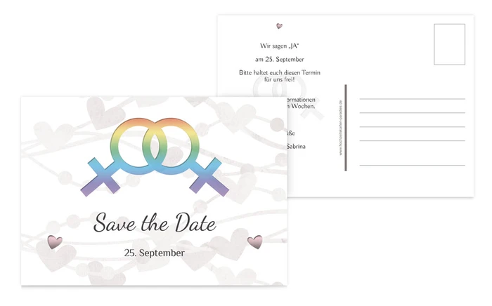 Save the Date Im Zeichen der Liebe - Frauen