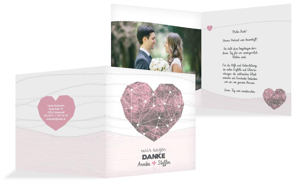 Dankeskarte zur Hochzeit Sternenbild Dankeskarte zur Hochzeit Sternenbild