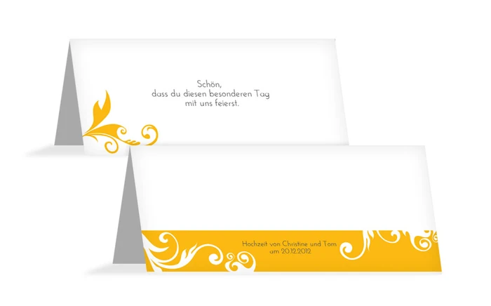 Tischkarte Squiggle Square