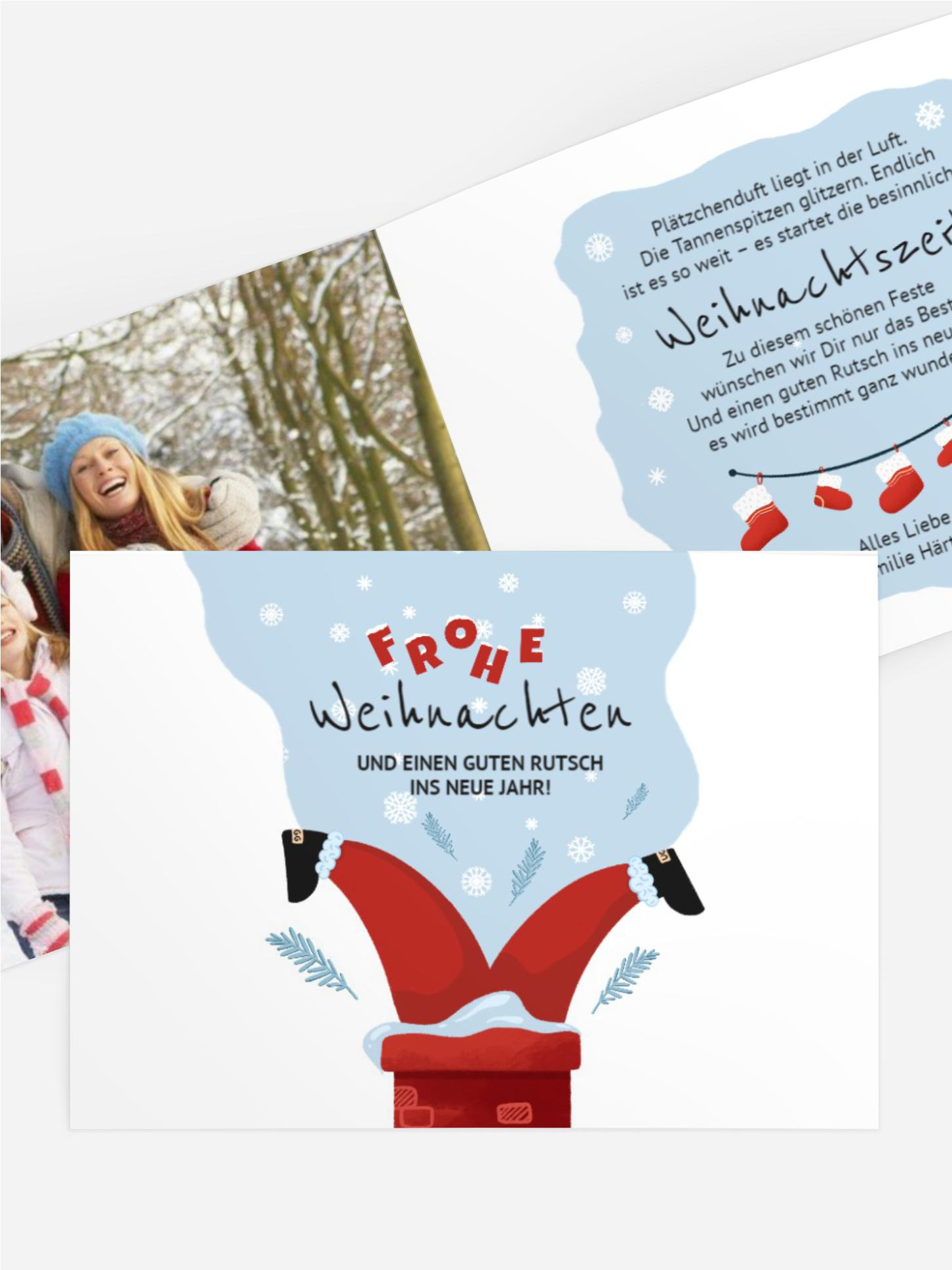 Grußkarte Weihnachten Schornstein-Post