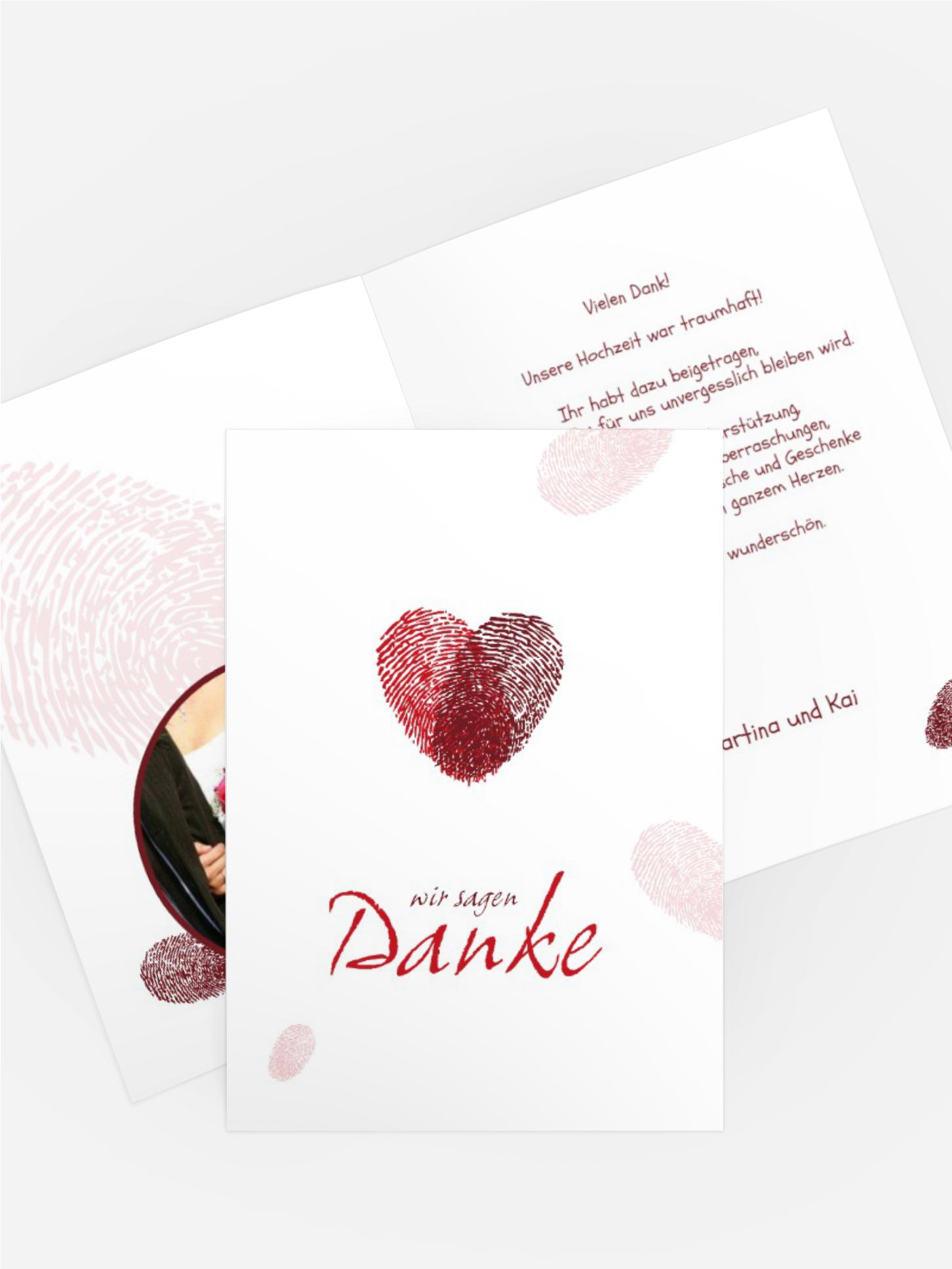 Hochzeit Danke Fingerprint