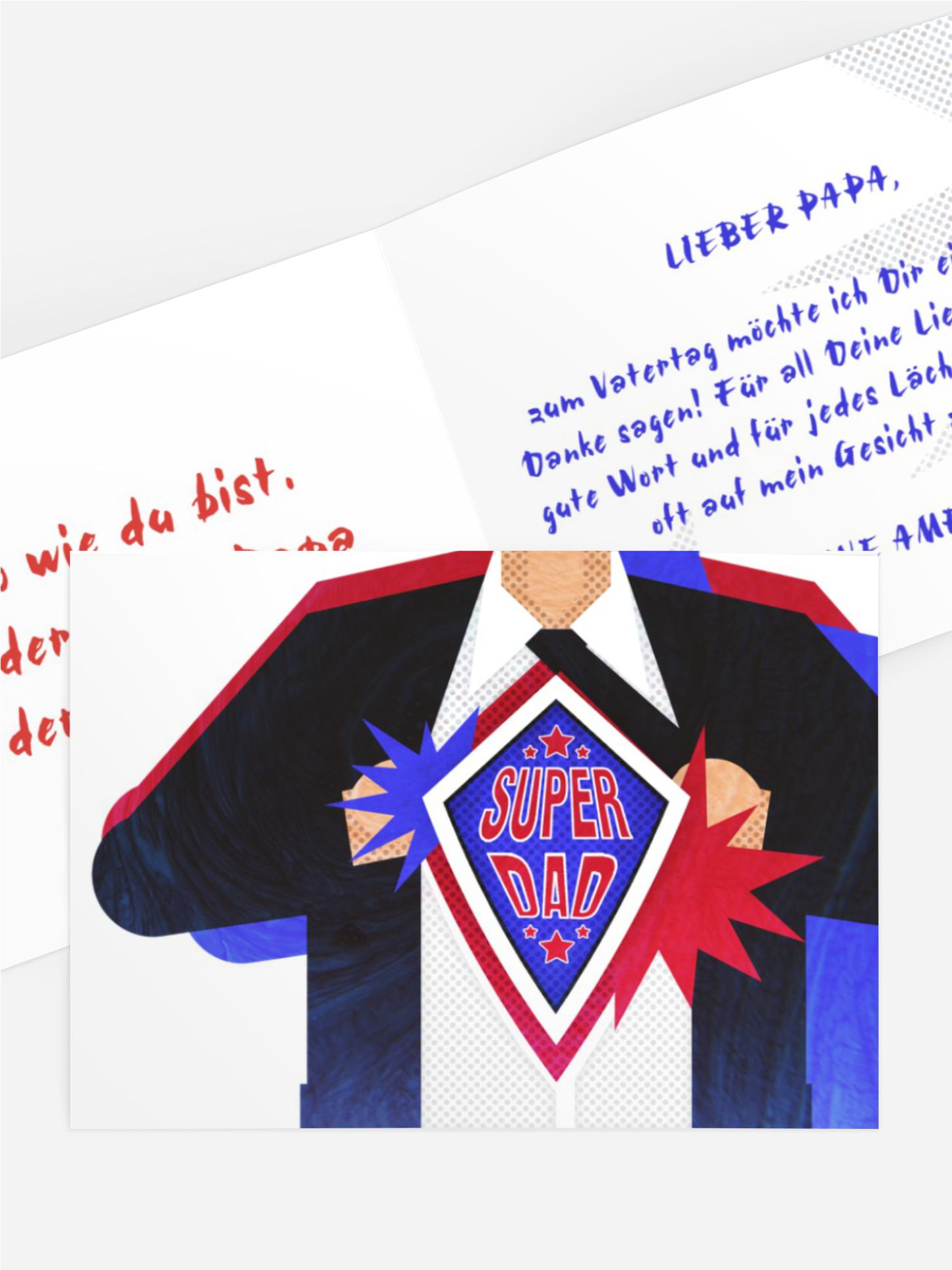 Vatertagskarte Superdad