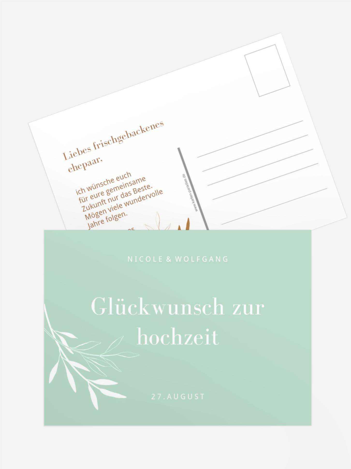 Glückwunschkarte zur Hochzeit Liebe Invertiert