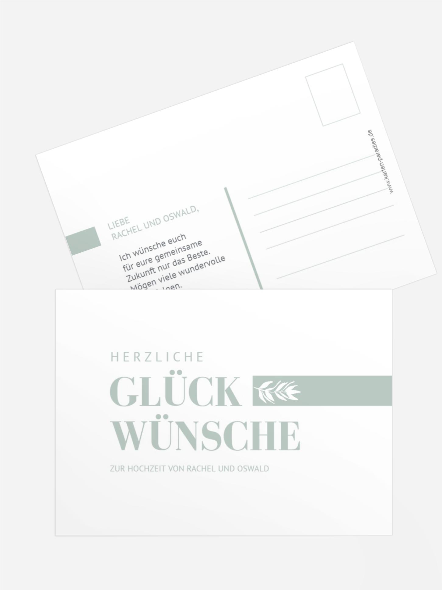 Glückwunschkarte zur Hochzeit Gewächs