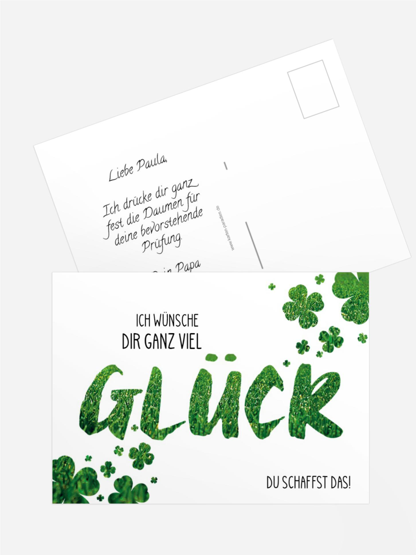 Spruchkarte Glück