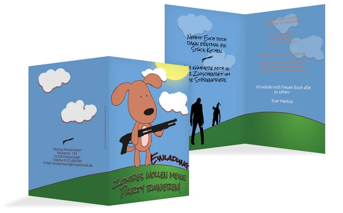 Einladungskarte Geburtstag Störenfriede Einladungskarte Geburtstag Störenfriede