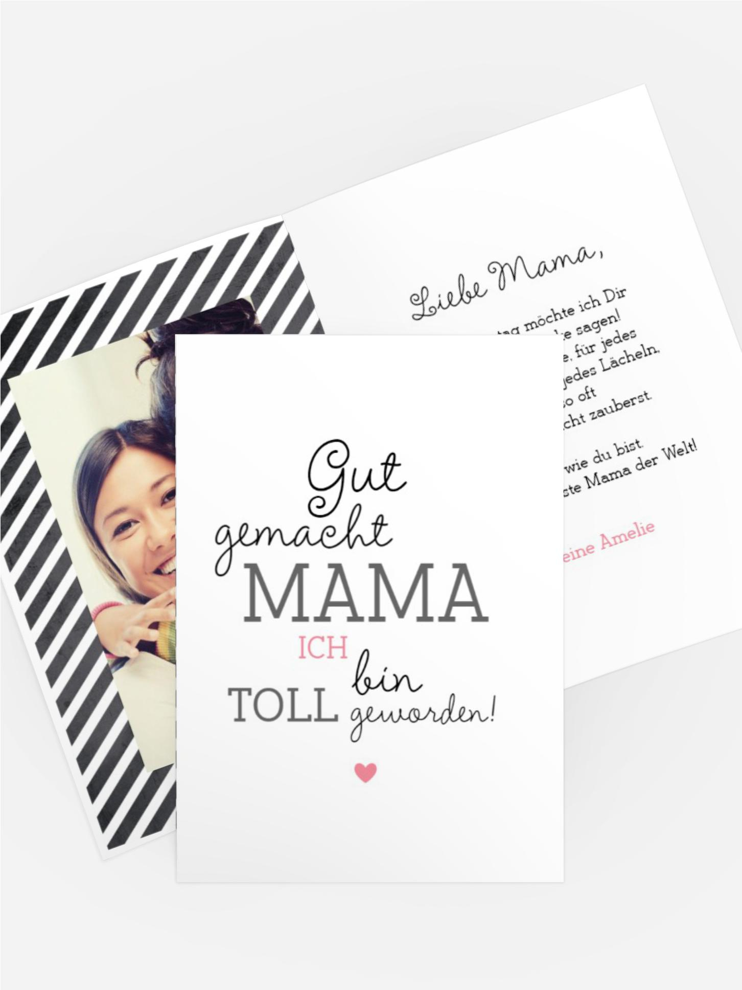 Muttertagskarte Gut gemacht