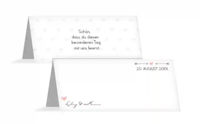 Tischkarte zur Hochzeit Pärchen - Frauen Tischkarte zur Hochzeit Pärchen - Frauen