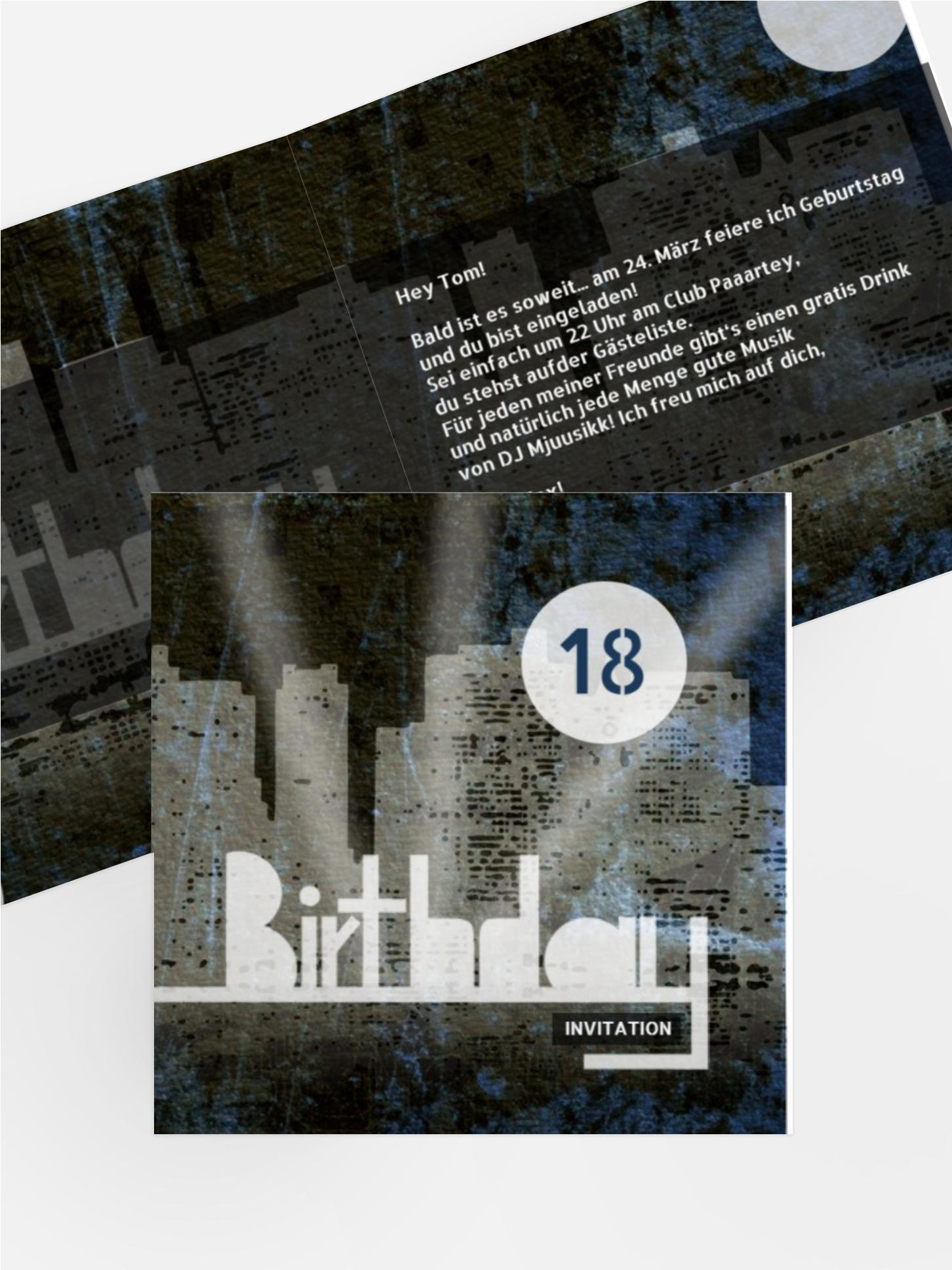 Einladung zum 18. Geburtstag City Lights 18 Einladung zum 18. Geburtstag City Lights 18