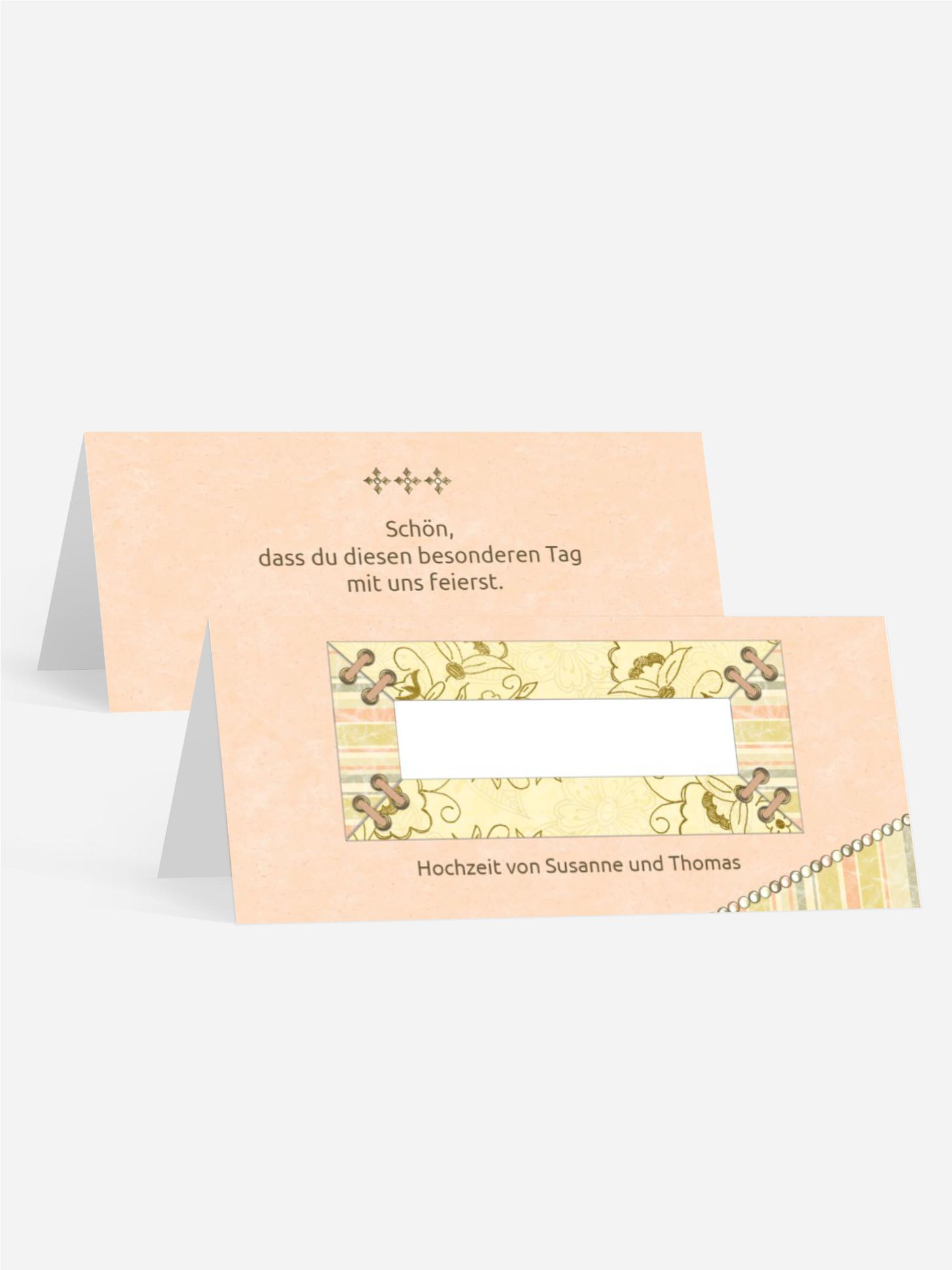 Tischkarte Bund fürs Leben