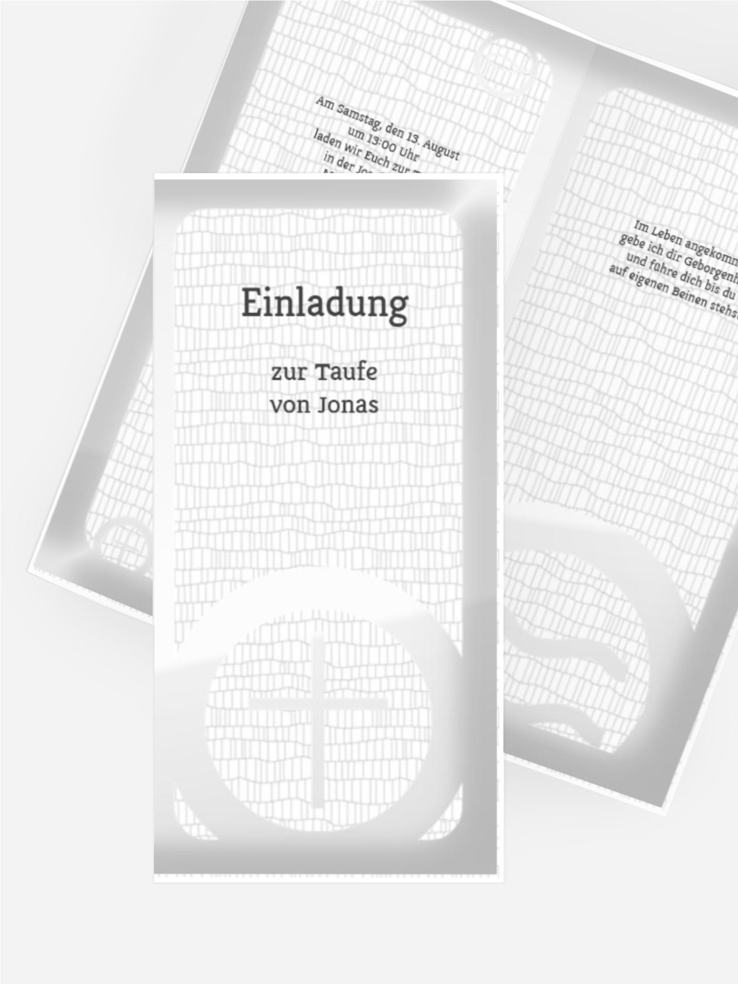 Einladungskarte Taufe Taufsymbolrahmen