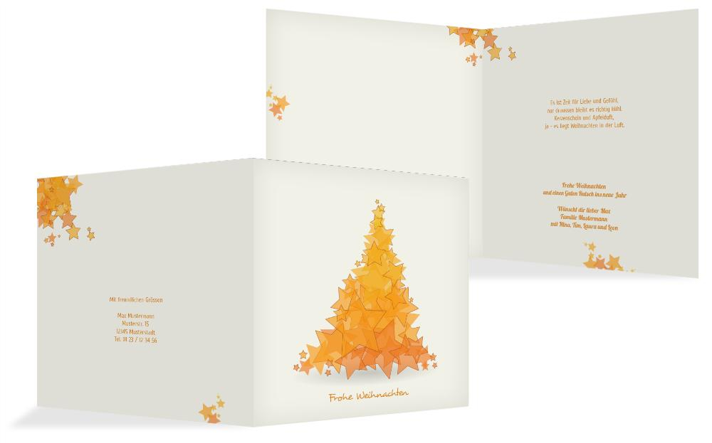 Weihnachts Grußkarte privat Designerbaum