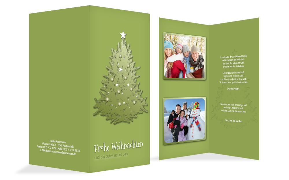 Weihnachtsgrußkarte Privat geschmückter Baum Weihnachtsgrußkarte Privat geschmückter Baum
