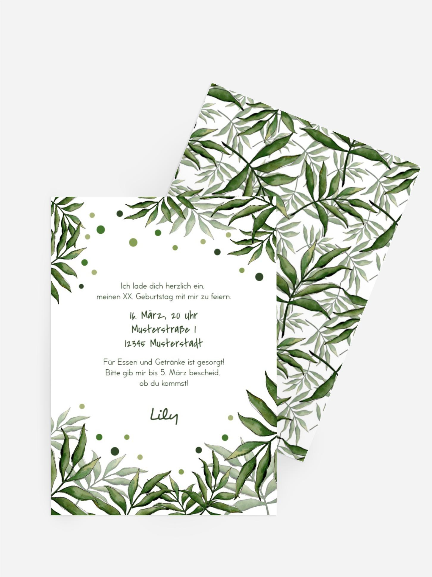 Geburtstagskarte Palm Tree