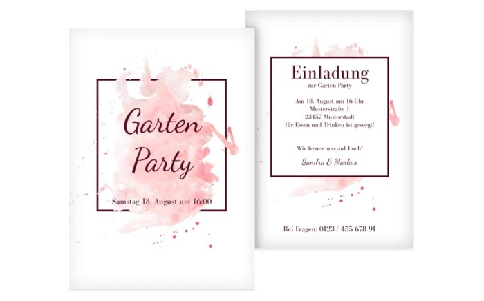 Einladung Gartenparty