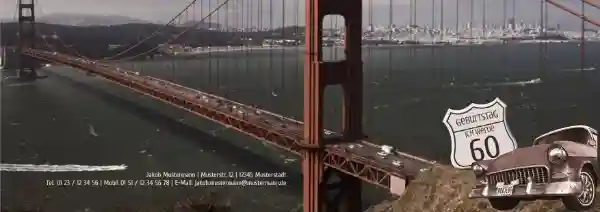 Geburtstagseinladungskarte old bridge 60