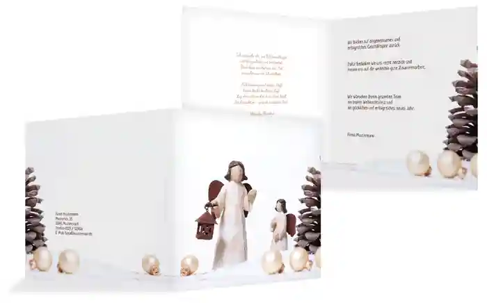 Weihnachtsgrußkarte Geschäft Weihnachtsengel