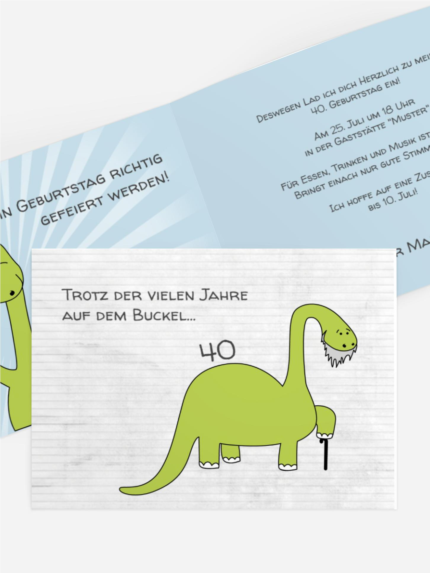 Geburtstagseinladung Dino