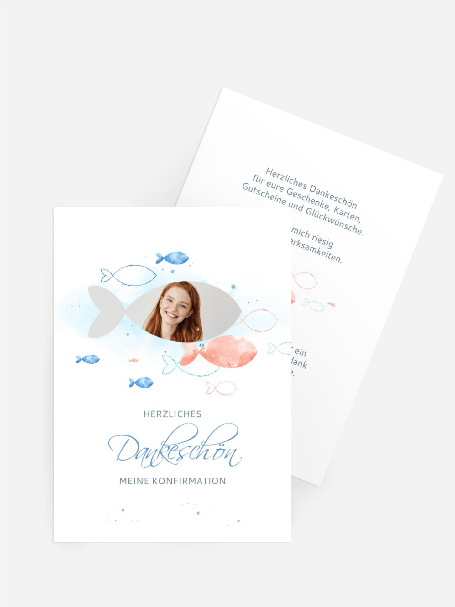 Dankeskarte Konfirmation Heiliger Fisch