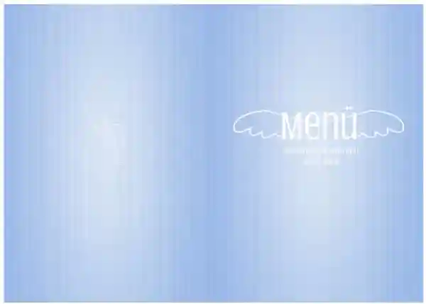 Menükarte Konfirmation Angel Wings