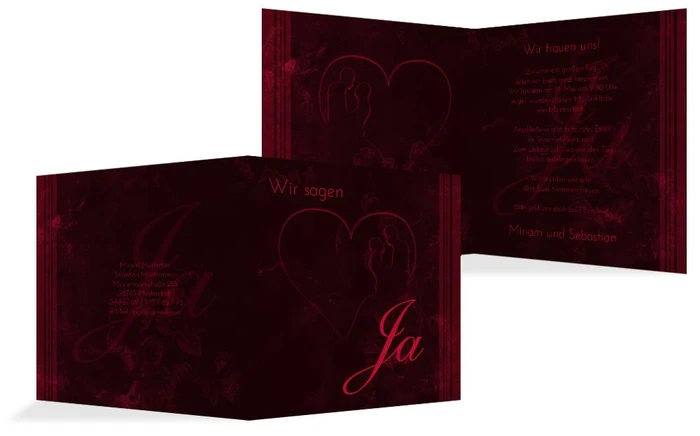 Hochzeitseinladung Liebespärchen