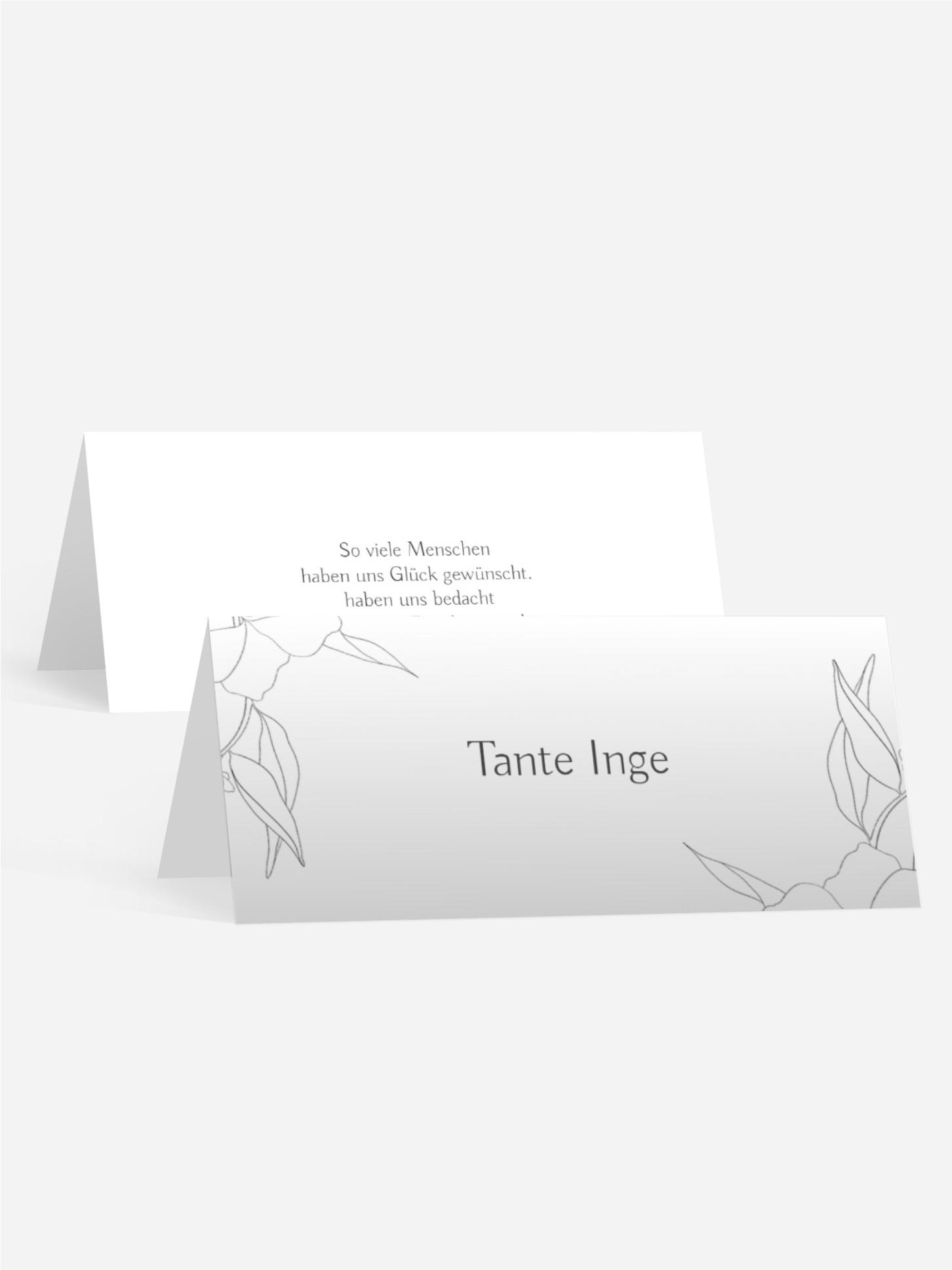 Tischkarte Blumenreigen