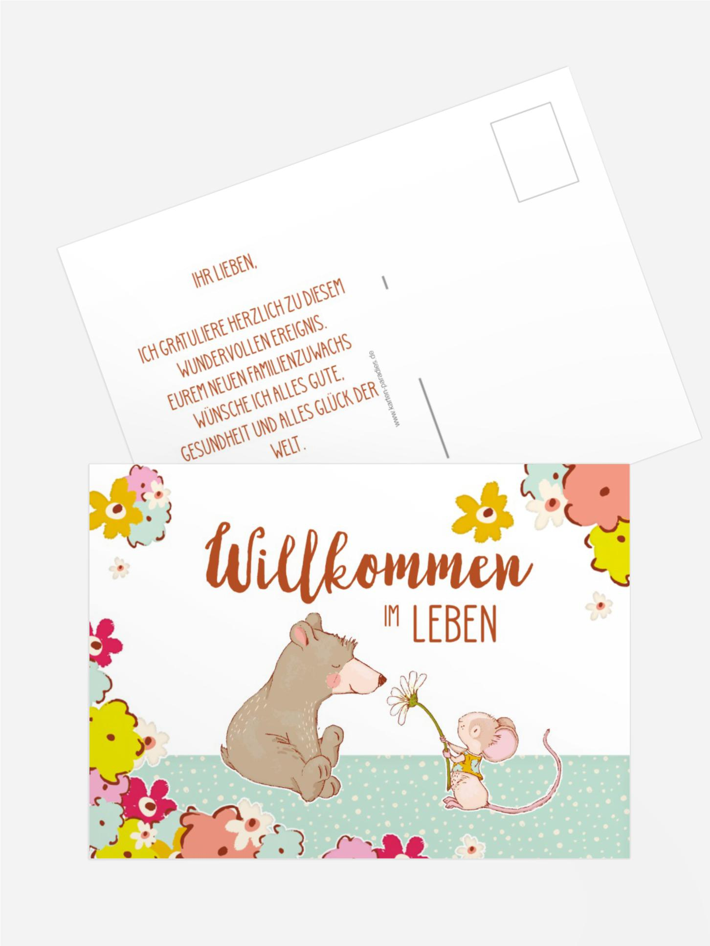 Glückwunschkarte zum Geburtstag Maus