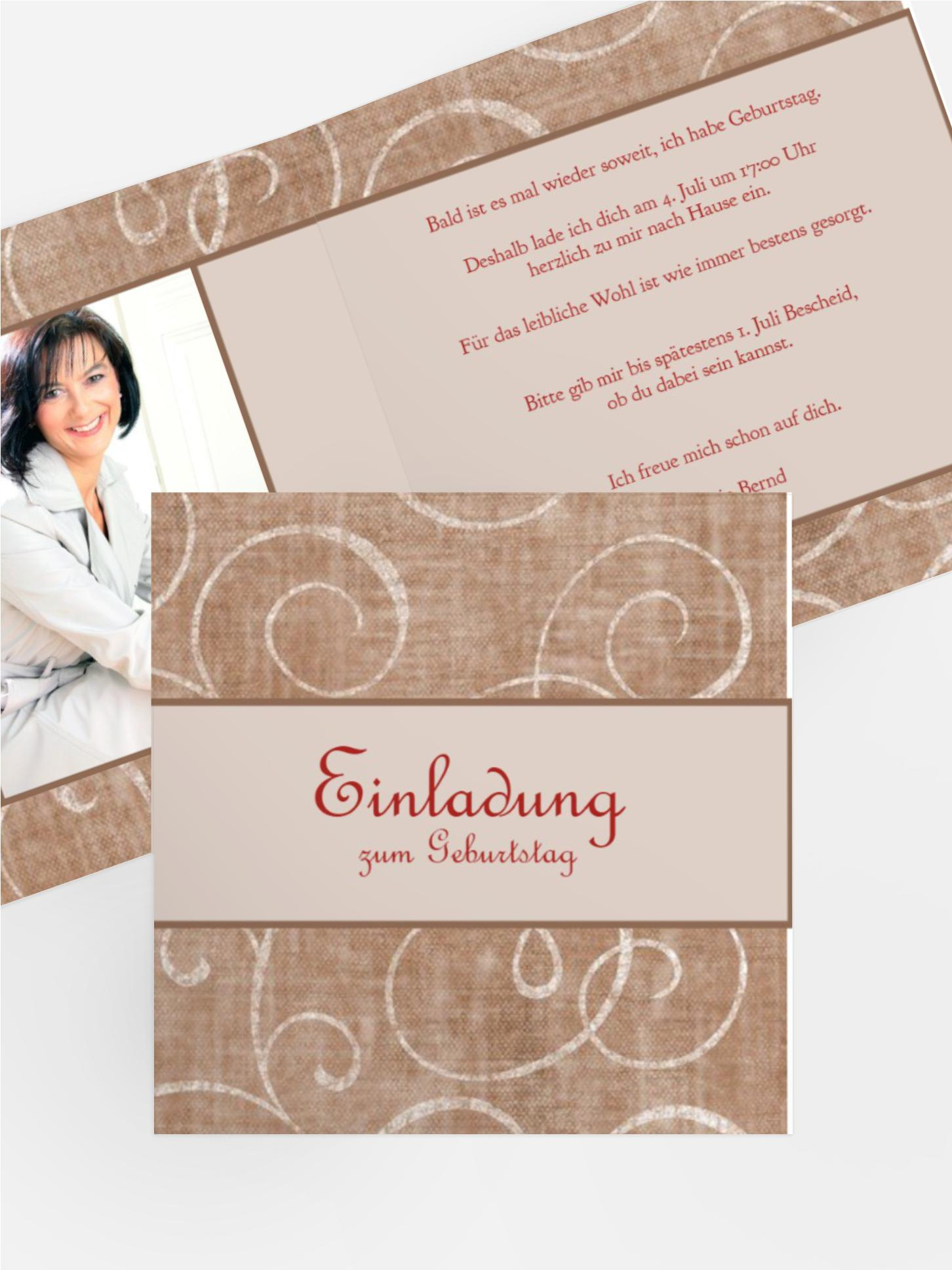 Geburtstagseinladungskarte Elegant Foto