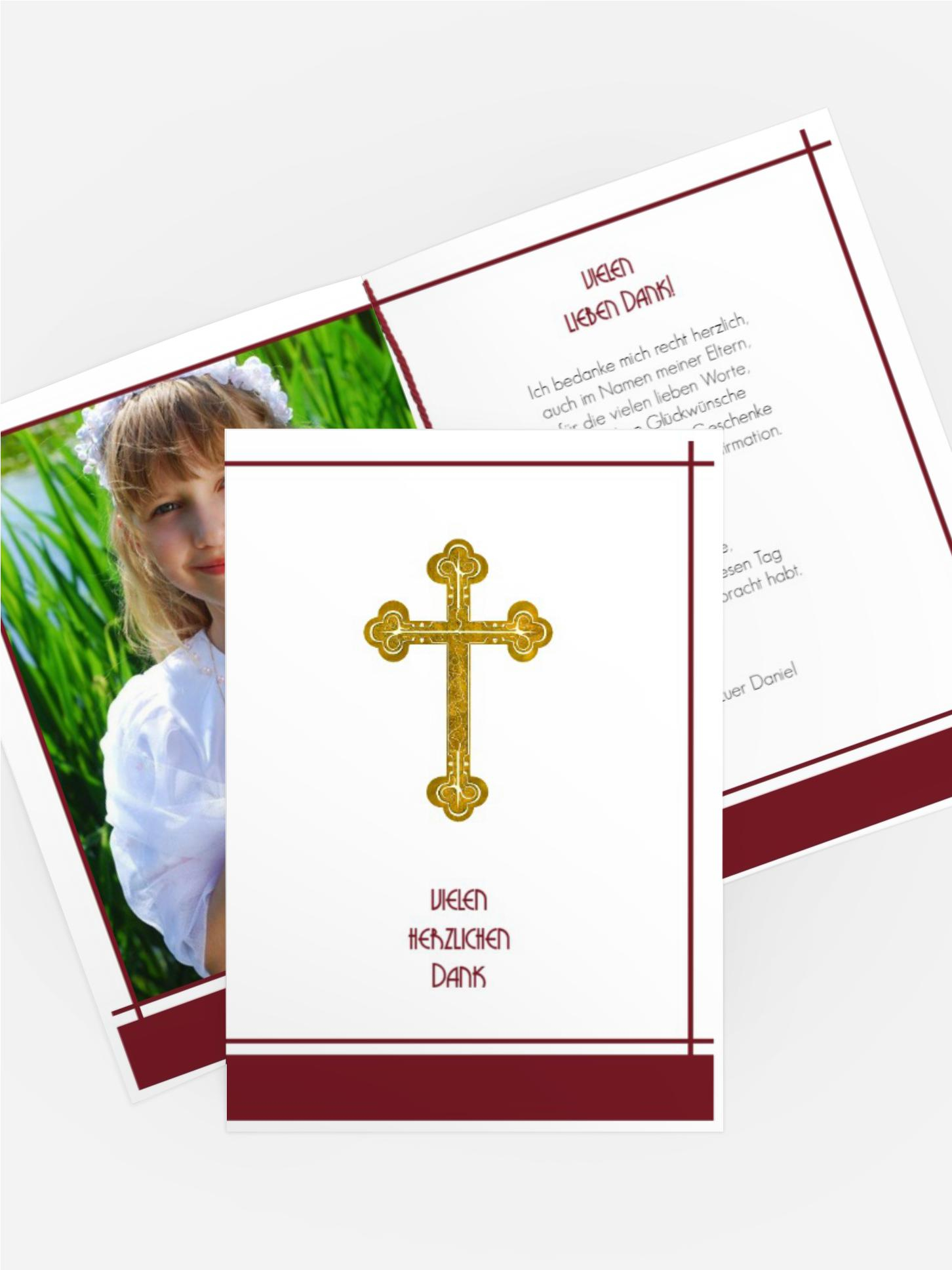 Danksagung zur Konfirmation Gebetbuch