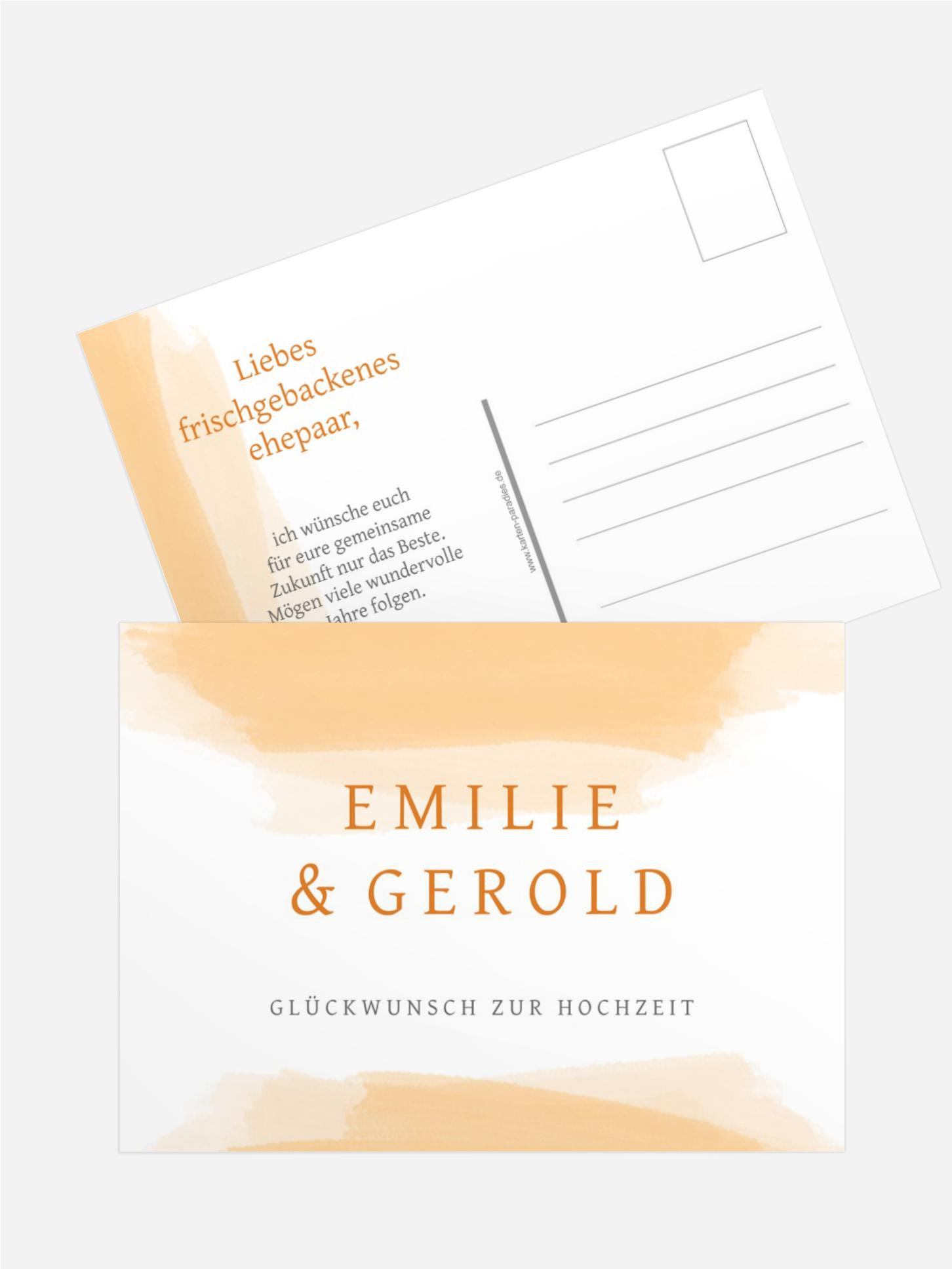 Glückwunschkarte zur Hochzeit Gemeinsam