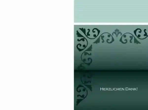 Dankeskarte Briefpapier hoch