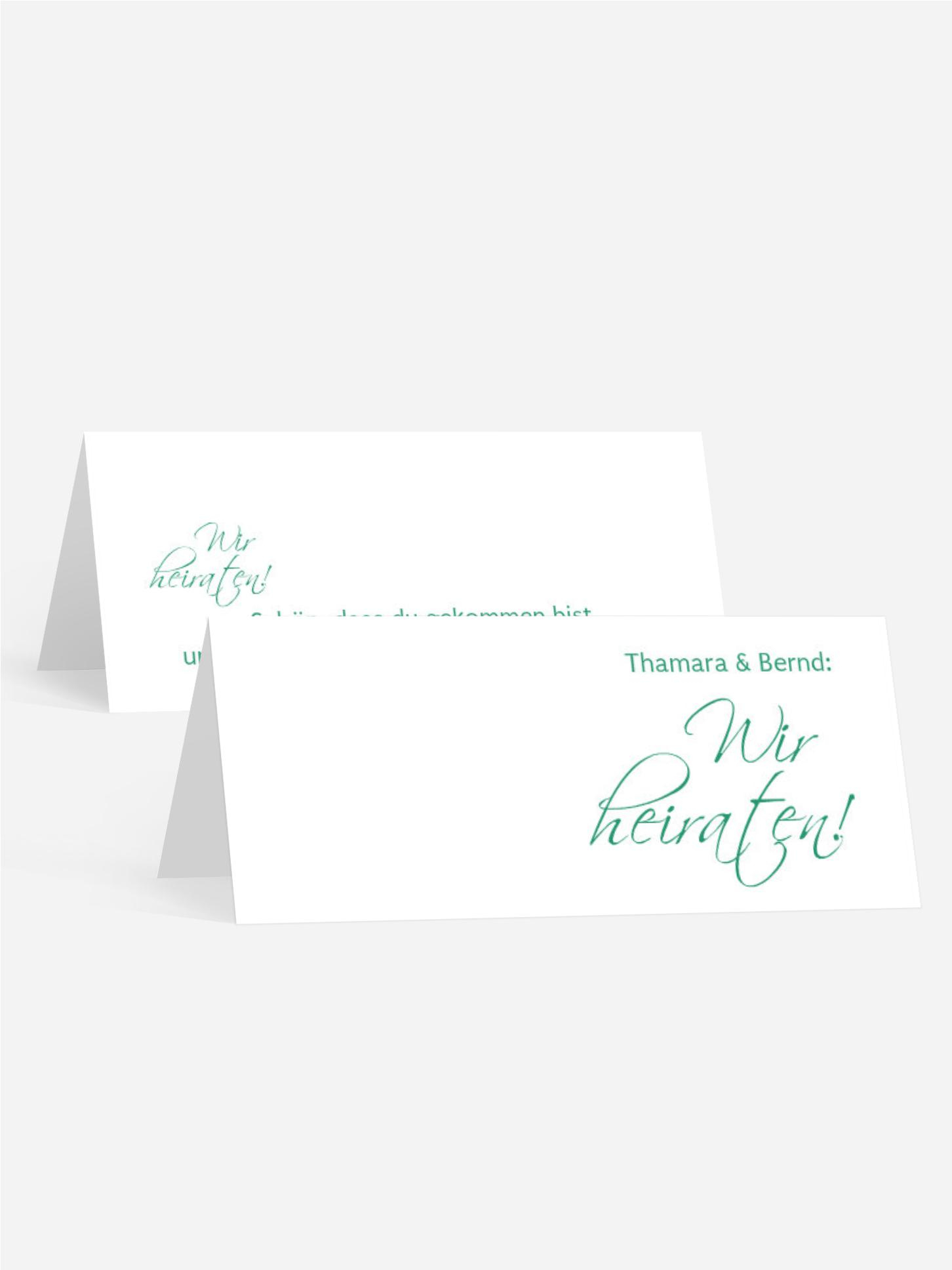 Tischkarte Liebesbrief