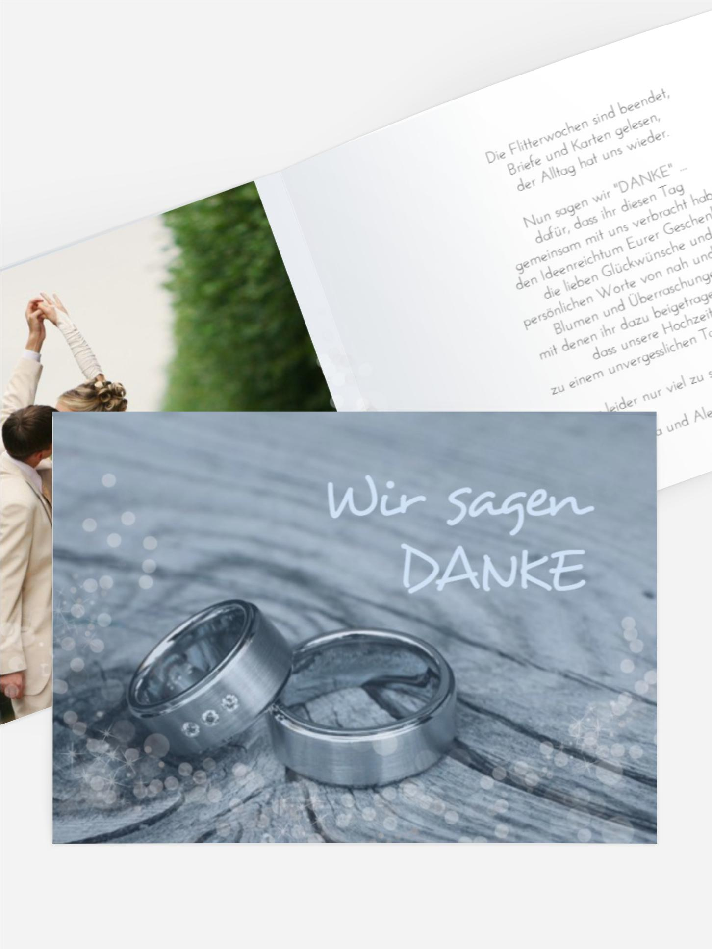 Dankeskarte Hochzeit Eheringe